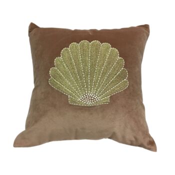 Embroidered Shell Cushion, 2 of 3