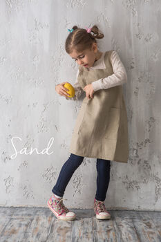 Kids Art Apron | Personalised Linen Pinafore, 11 of 12
