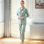 Women's 'Moss' Herringbone Brushed Cotton Pyjama Set, thumbnail 1 of 4