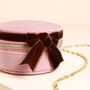 Velvet Bow Mini Round Jewellery Case, thumbnail 7 of 10