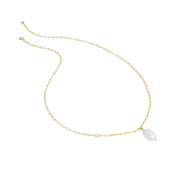 Gold Keshi Pearl Necklace, 3 of 4