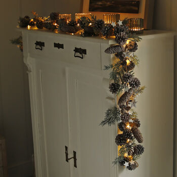 Spruce And Stars Assorted Pinecone Light Up Garland, 3 of 5