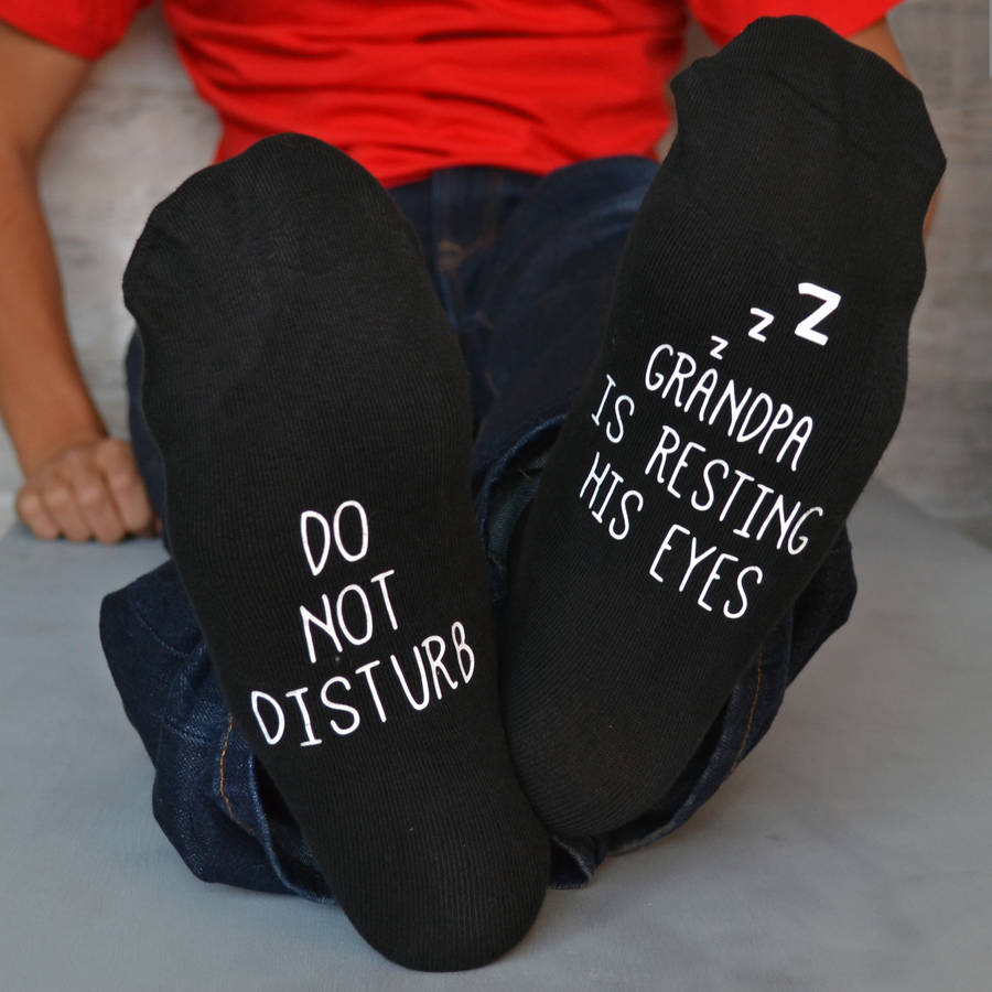 Do Not Disturb Resting Eyes Socks By Solesmith