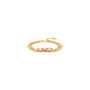 Three Rows Gold Plated And Pink Crystal Chain Bracelet, thumbnail 3 of 3