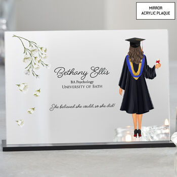 Personalised Graduation Robe Gift For Her Flower Design, 2 of 10