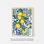 Lemons Over Tiles Art Print, thumbnail 2 of 5