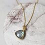 Tri Cushion Labradorite Gold Plated Necklace, thumbnail 1 of 6