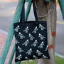 Canvas Abstract Cat Tote Bag For Friends, thumbnail 3 of 7