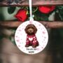 Personalised Chocolate Cockapoo Dog Love Decoration, thumbnail 1 of 2