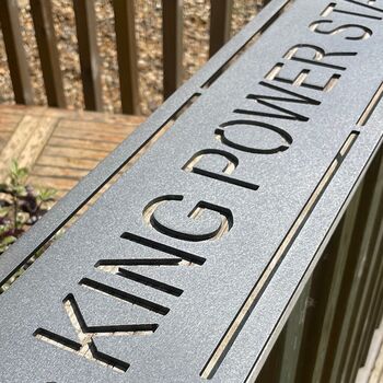 King Power Stadium Metal Football Street Sign Designed And Made In Britain, 5 of 8