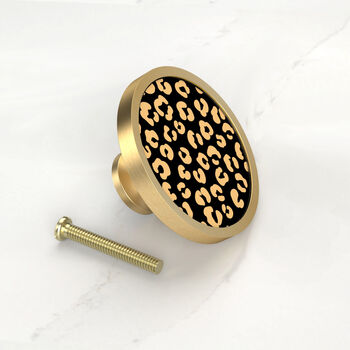 Colourful Animal Print Decorative Drawer Door Cupboard Cabinet Knobs Handle Available In A Gold, Silver, Black And Antique Gold For Furniture, 7 of 9