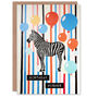 Stripes Balloons Wishes Fun Zebra Birthday Card, thumbnail 1 of 4