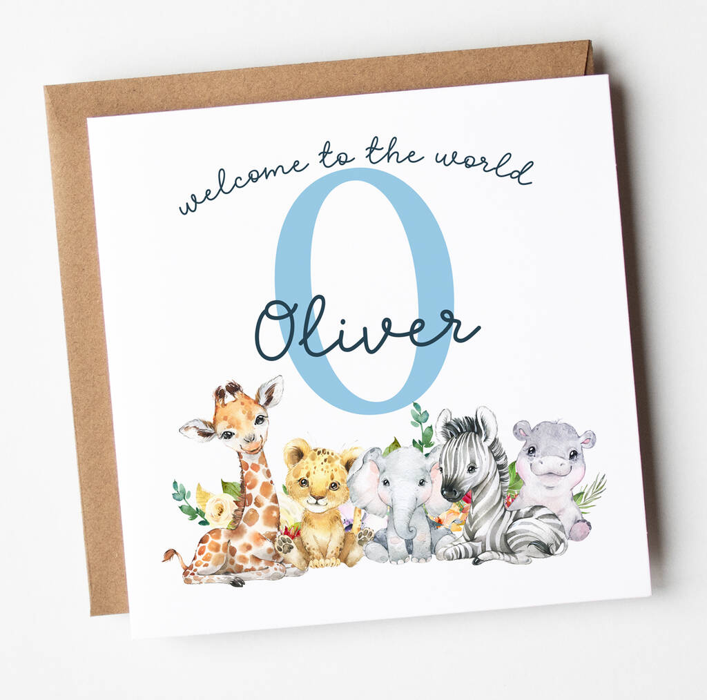 'Welcome To The World' Personalised New Baby Card