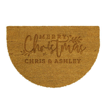 Personalised Christmas Half Moon Indoor Doormat, 4 of 4
