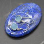 Aqua Chalcedony Silver Earrings: Square Dangle Drop, thumbnail 6 of 6