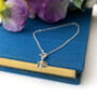 Thank You Teacher Sterling Silver Tiny Leaf Bracelet, thumbnail 2 of 12