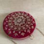 Hot Pink Circular Velvet Bangle Clutch Bag, thumbnail 7 of 7