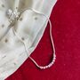 925 Silver Pink Silver Round Ball Thin Payal Anklet, thumbnail 2 of 5