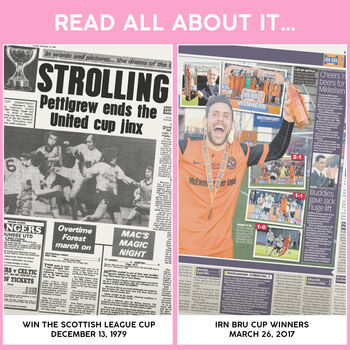 Dundee United Personalised Football Gift Tangerines Newspaper History Book, 11 of 12