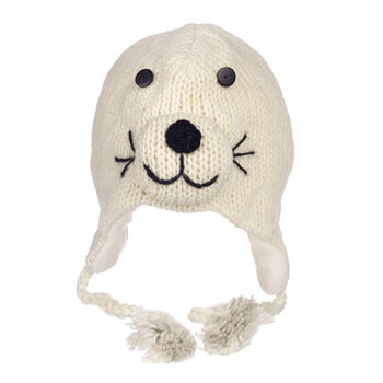 Seal Hand Knitted Woollen Animal Hat, 6 of 6