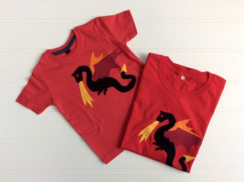 Parent And Child Dragon T Shirt Set, 6 of 6