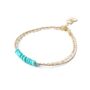 Turquoise Gold And Silk Bracelet, thumbnail 2 of 7