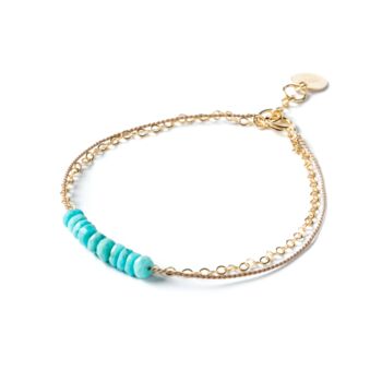 Turquoise Gold And Silk Bracelet, 2 of 7