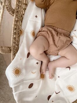 Sun And Moon Muslin Swaddle, 3 of 3