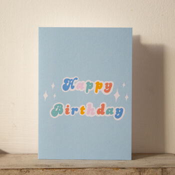 Blue Happy Birthday Card, 8 of 9