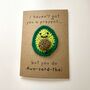 Avocado Funny Crochet Birthday Card Handmade, thumbnail 1 of 10