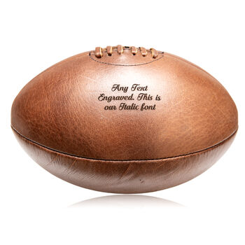 Personalised Vintage Full Cowhide Leather Rugby Ball, 5 of 7
