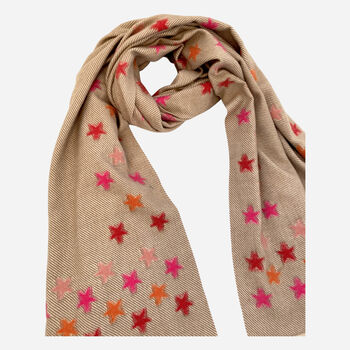 Herringbone Star Pattern Supersoft Scarf, 4 of 10