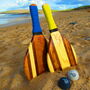 'The Camber' Personalised Handmade Wooden Beach Bat Set, thumbnail 3 of 6