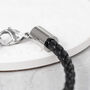 Personalised Sterling Silver Horseshoe Leather Bracelet, thumbnail 5 of 10