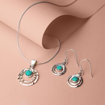 Infinity Universe Turquoise Sterling Silver Earrings, 7 of 11