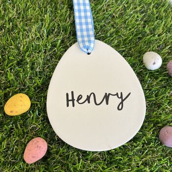 Personalised Easter Hanging Ceramic Egg, 2 of 4