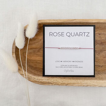 Rose Quartz Silk Bracelet, 3 of 5