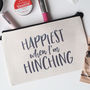 Happiest When I'm Hinching Linen Make Up Pouch, thumbnail 3 of 4