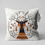 Christmas White Cushion Cover With Reindeer Themed, thumbnail 1 of 7