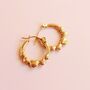 Heart Hoop Stainless Steel Earrings Gold Or Silver Tone, thumbnail 1 of 9
