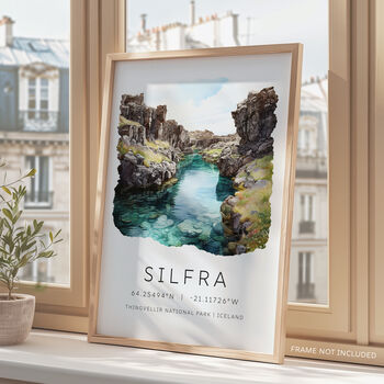 Iceland Travel Poster Of Silfra, 4 of 7