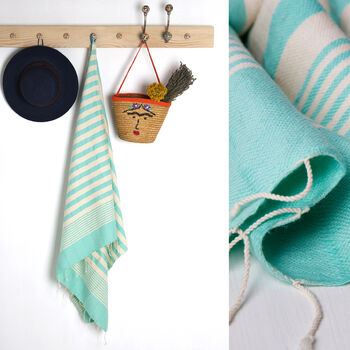 Personalised Handwoven Cotton Beach And Bath Towel, 6 of 12