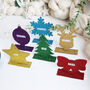Personalised Gold Glitter Star Christmas Place Setting, thumbnail 6 of 6