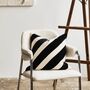 Theta Humbug Stripe Velvet Cushion, thumbnail 5 of 5