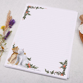 A4 Letter Writing Paper With Cats And Flowers, 3 of 4