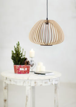 Tulip Wooden Lampshade, Ceiling Lights, 3 of 4