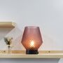 Lavender Glass Table Lamp Cordless Desk Battery Lamp, thumbnail 1 of 6
