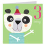 Panda 3rd Birthday Card, thumbnail 2 of 5