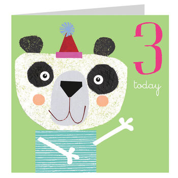 Panda 3rd Birthday Card, 2 of 5