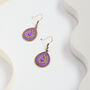 Purple Antique Teardrop Earrings, thumbnail 3 of 3